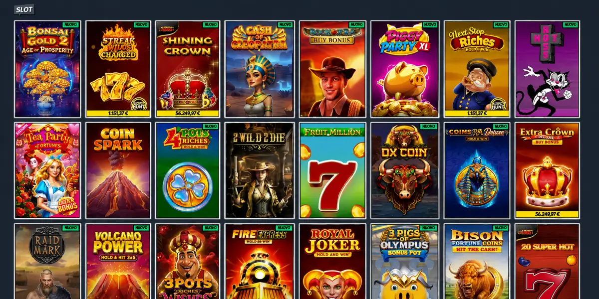 Giochi e slot machine online nel catalogo AllySpin Casino